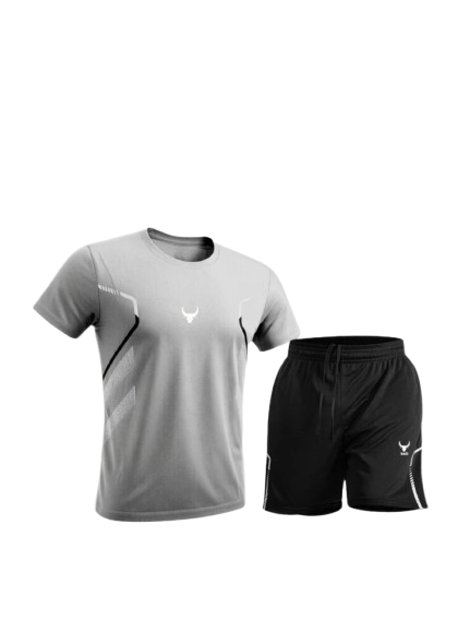 Men's Quick-Dry Tee & Shorts Set — Breathable Fitness & Running Outfit