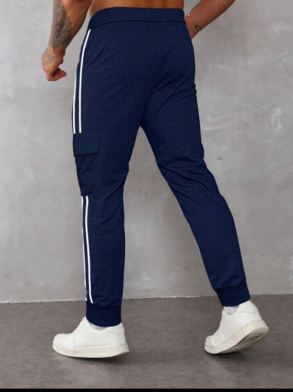 Men's Windproof Colorblock Tracksuit — Jacket & Pants Running Set