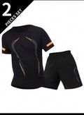 Men's Casual Round Neck Tee & Shorts Set — Lightweight Summer 2-Piece