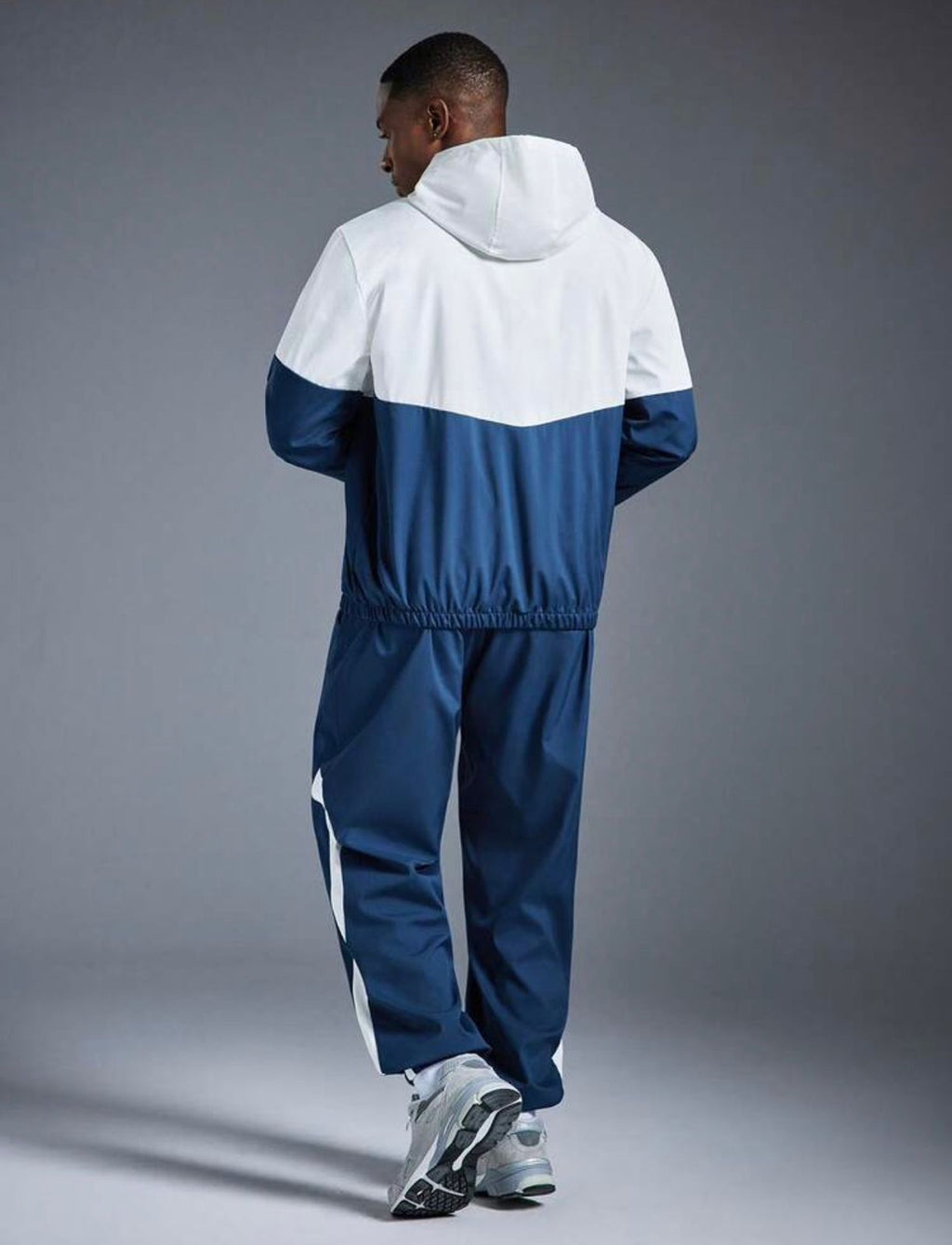 Men's Colorblock Athletic Tracksuit — Breathable Jacket & Jogger Set