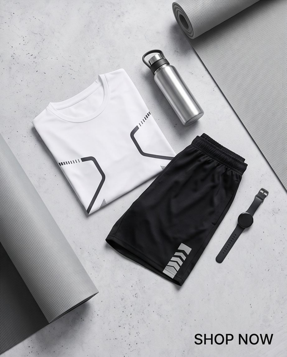 Men's Casual Sports Tee & Shorts Set — Lightweight Summer 2-Piece Outfit
