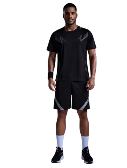 Men's Athleisure Tee & Shorts Set — Soft Comfort Gym & Leisure Outfit