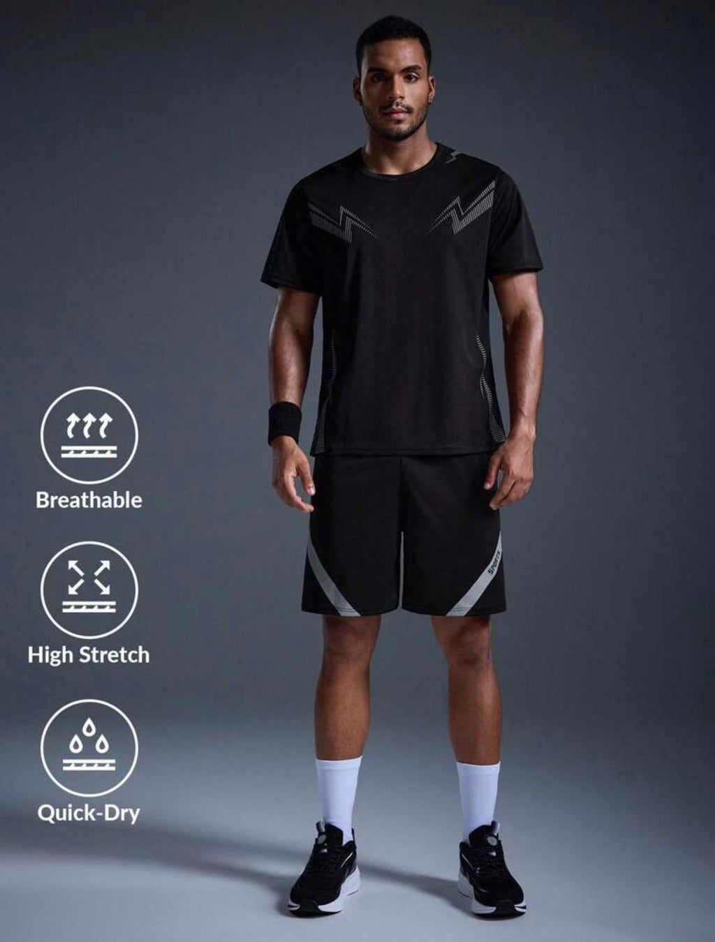 Men's Athleisure Tee & Shorts Set — Soft Comfort Gym & Leisure Outfit