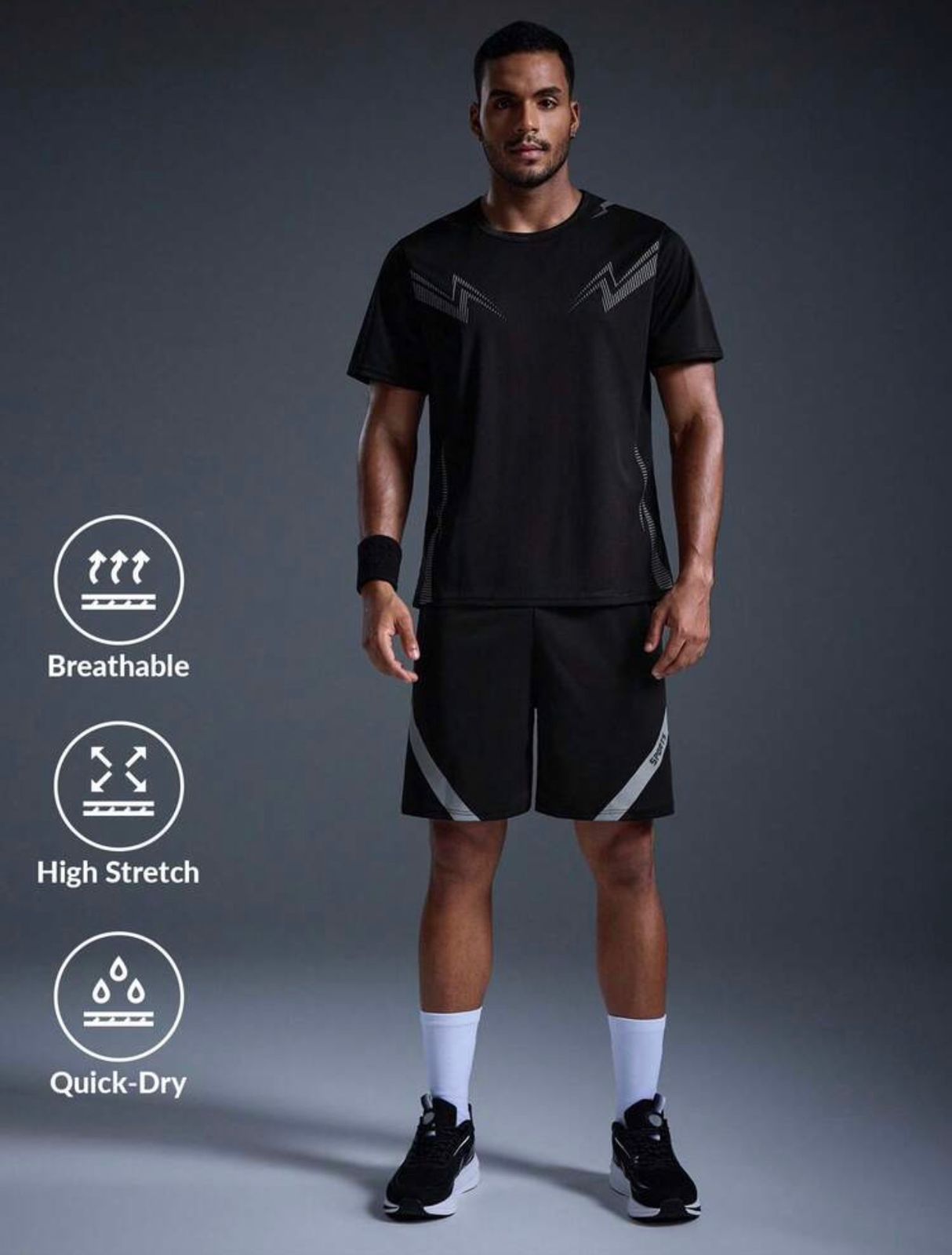 Men's Athleisure Tee & Shorts Set — Soft Comfort Gym & Leisure Outfit