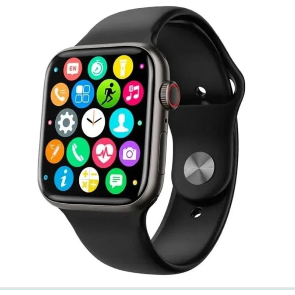 Matte Black Smart Watch – Touch Screen, Bluetooth & Multi-Sport Activity Tracker