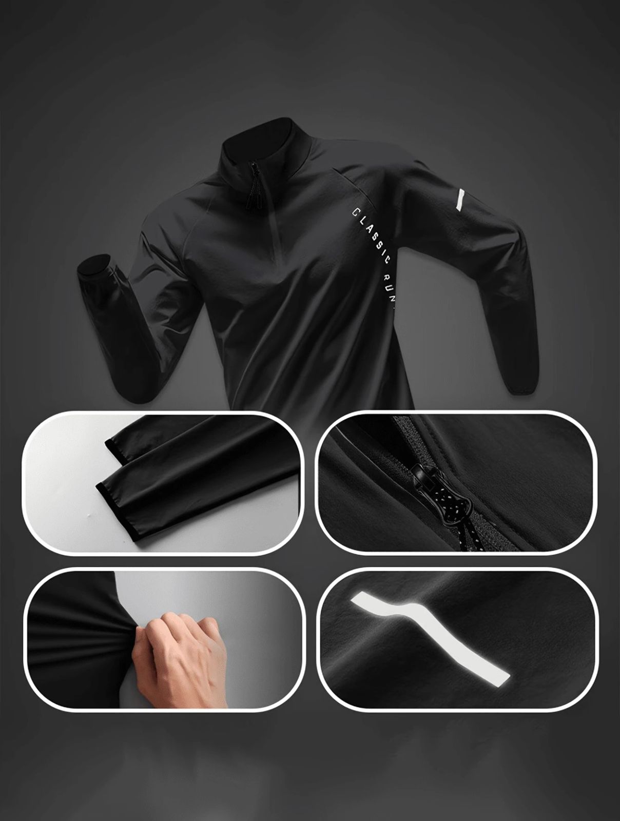 Men's Half-Zip Training Top — Quick-Dry, Breathable & Moisture-Wicking