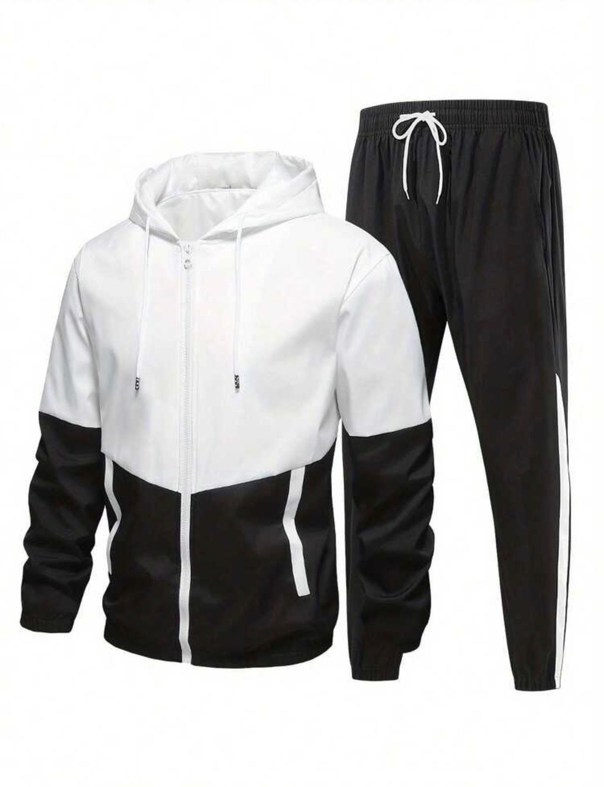 Men's Hooded Jogger Tracksuit — 2-Piece Sports Suit, Casual Hip Hop Fit