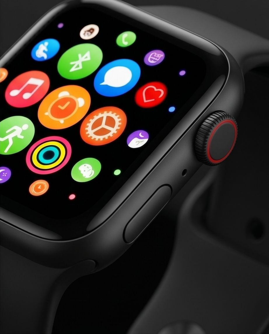 Matte Black Smart Watch – Touch Screen, Bluetooth & Multi-Sport Activity Tracker
