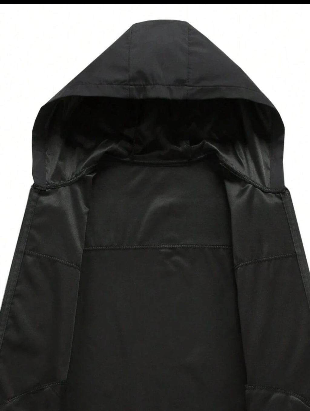 Men's Hooded Tech Jacket — Breathable Long Sleeve Outdoor Windbreaker