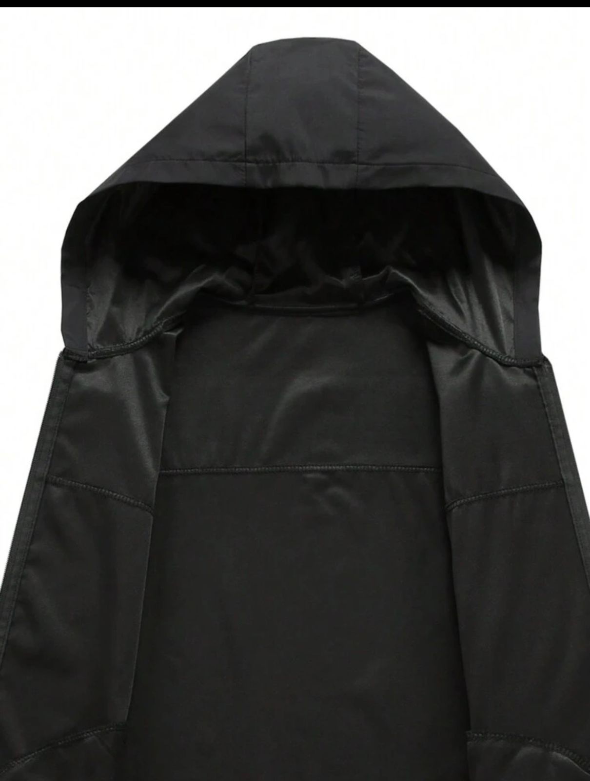 Men's Hooded Tech Jacket — Breathable Long Sleeve Outdoor Windbreaker