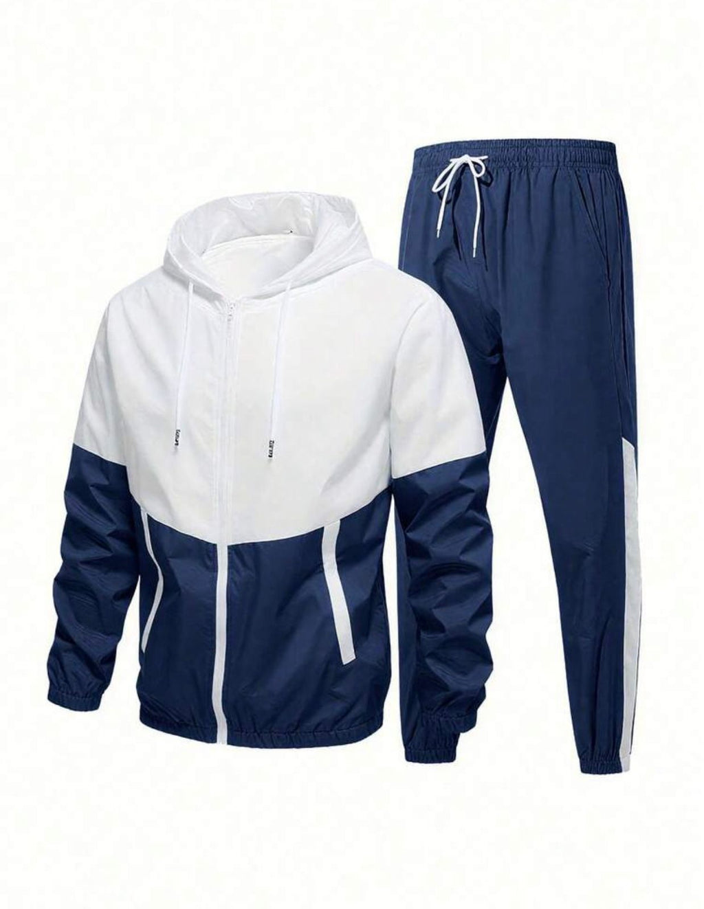 Men's Hooded Tracksuit Set — Casual Jogger Jacket & Pants, Hip Hop Style