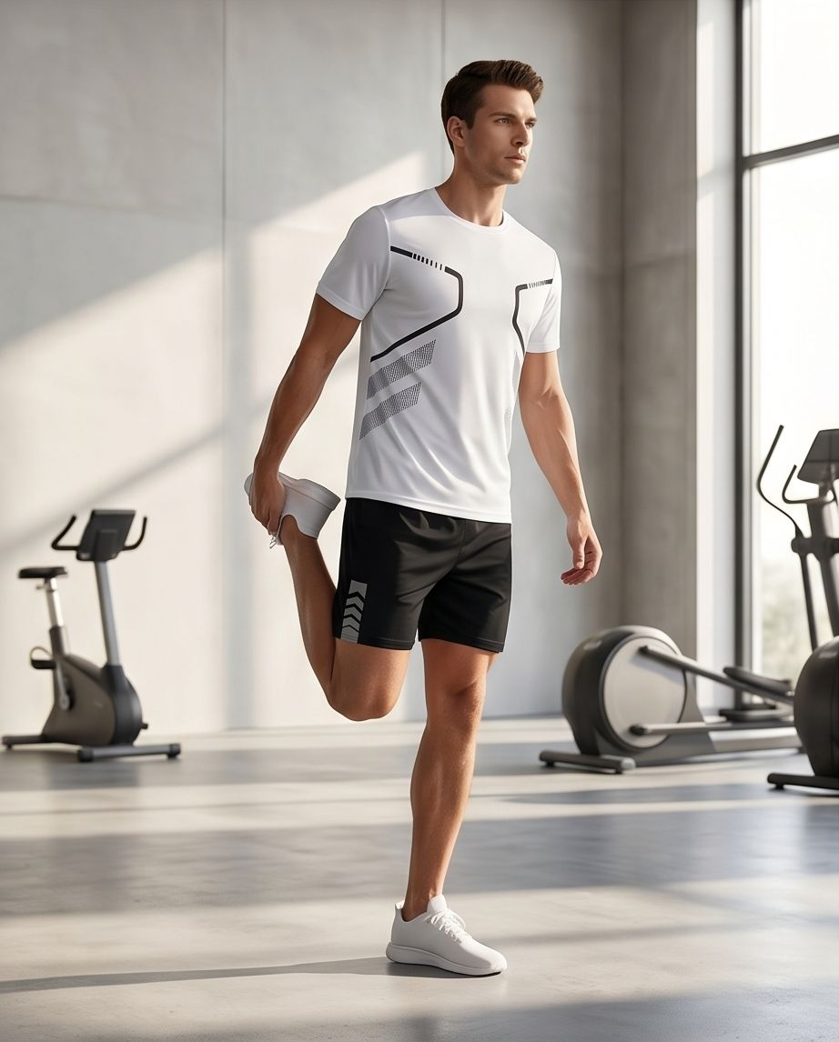 Men's Casual Sports Tee & Shorts Set — Lightweight Summer 2-Piece Outfit