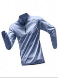 Men's Half-Zip Long Sleeve Training Top — Quick-Dry, Breathable & Moisture-Wicking