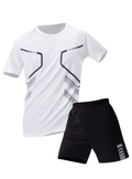 Men's Casual Sports Tee & Shorts Set — Lightweight Summer 2-Piece Outfit