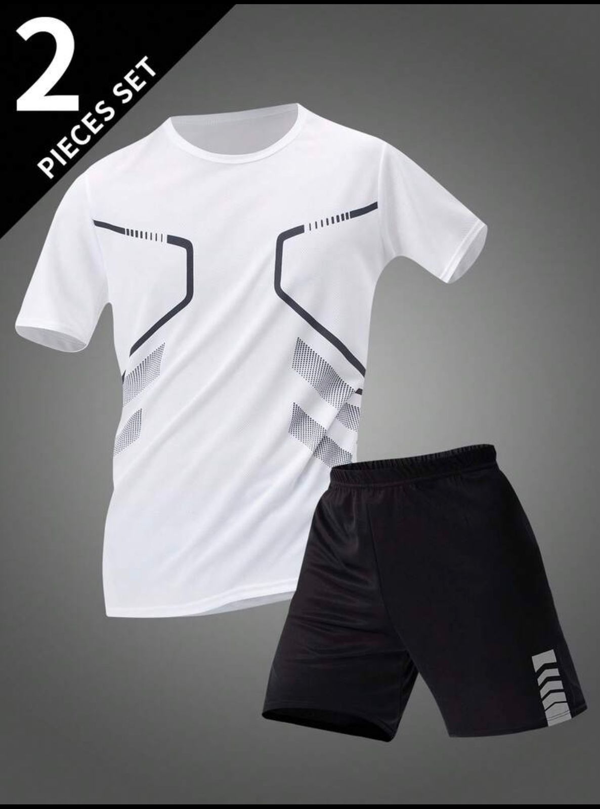 Men's Casual Sports Tee & Shorts Set — Lightweight Summer 2-Piece Outfit