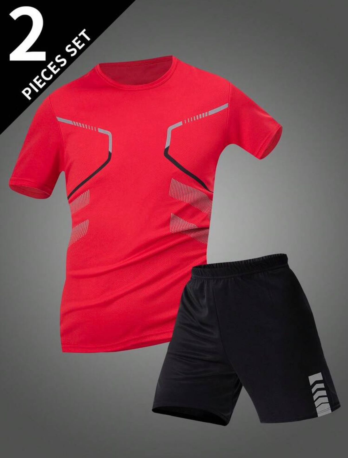 Men's Summer Tee & Shorts Set — Casual Sports Round Neck 2-Piece Outfit