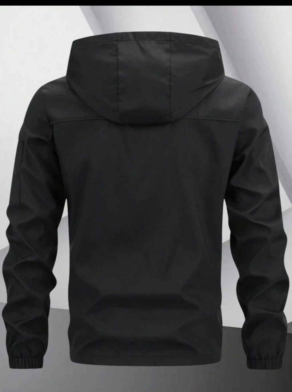 Men's Hooded Tech Jacket — Breathable Long Sleeve Outdoor Windbreaker