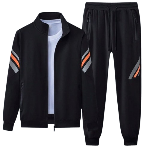 Men's Zip-Up Hoodie & Pants Tracksuit — Training Sports Suit