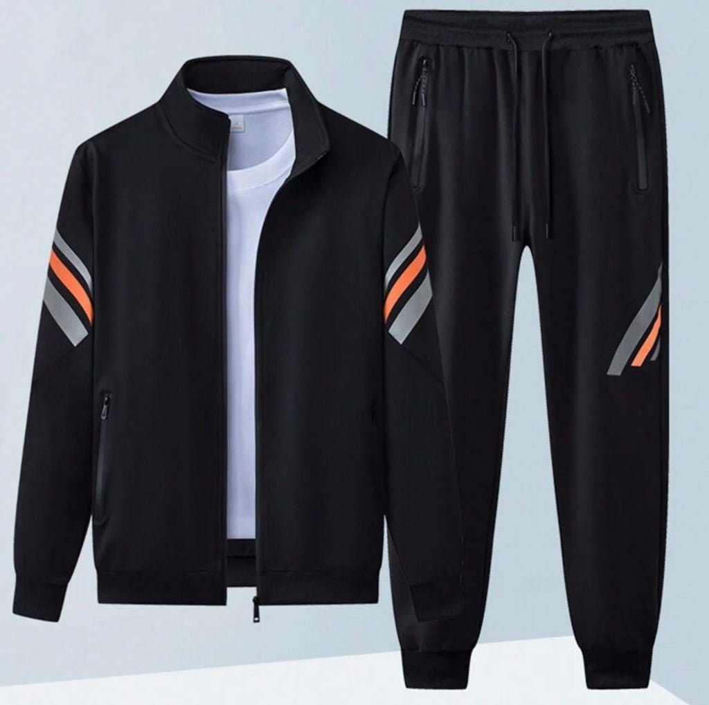 Men's Zip-Up Hoodie & Pants Tracksuit — Training Sports Suit