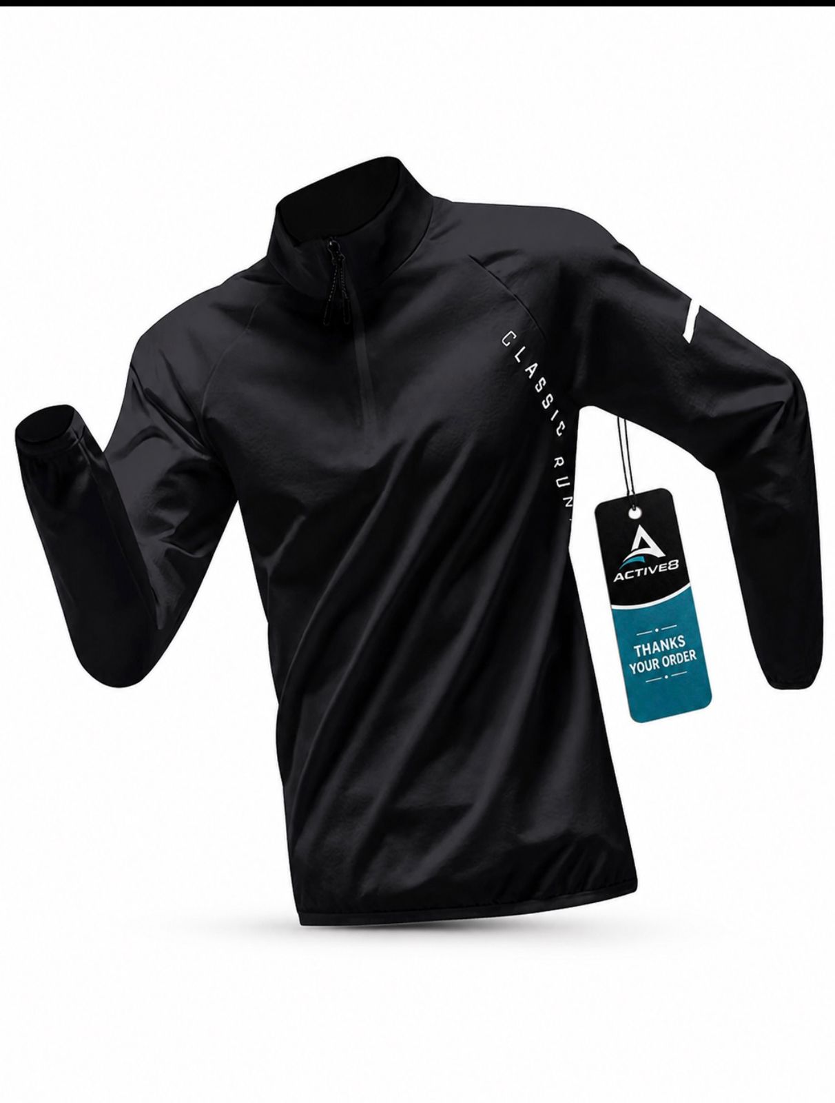 Men's Half-Zip Training Top — Quick-Dry, Breathable & Moisture-Wicking