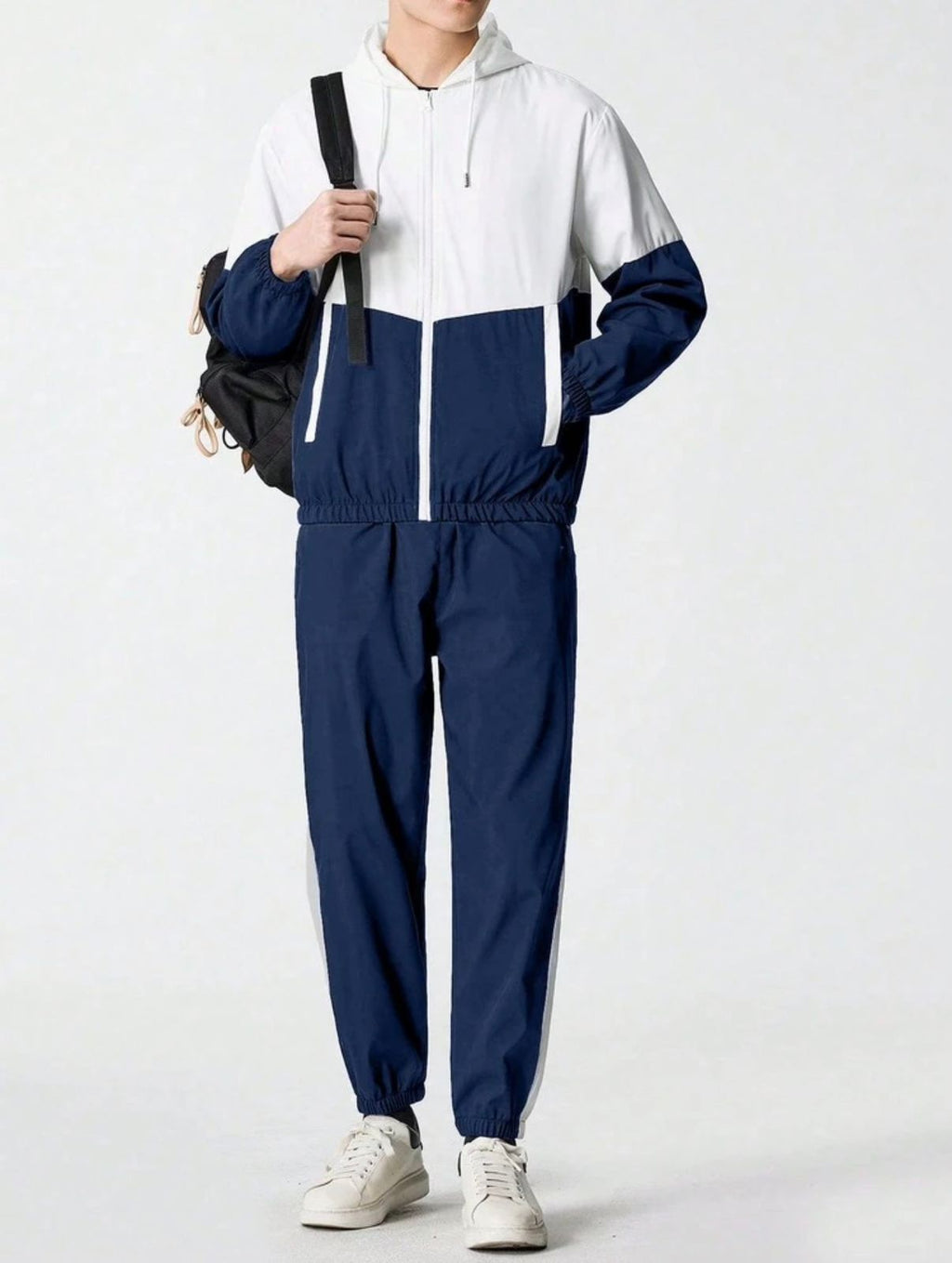 Men's Hooded Tracksuit Set — Casual Jogger Jacket & Pants, Hip Hop Style