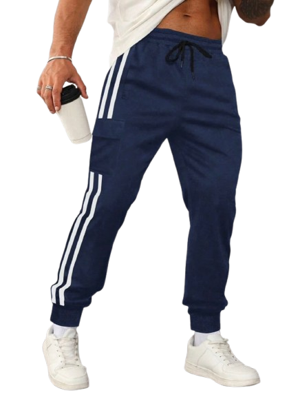 Men's Windproof Colorblock Tracksuit — Jacket & Pants Running Set